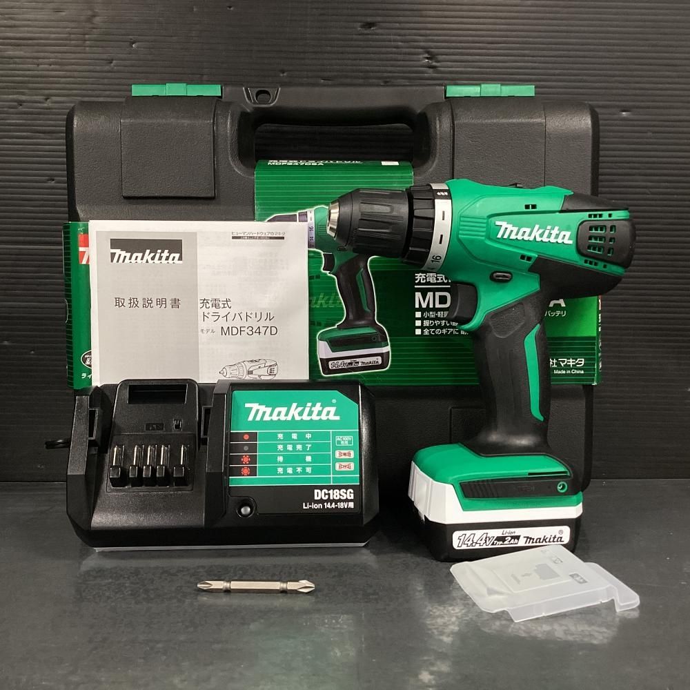 【即決祭7/20まで】【未使用】マキタ/makita MDF347DSA 14.4V 充電式ドライバドリル ③ 【DIY】 ※パッケージに破れ有り 【202】