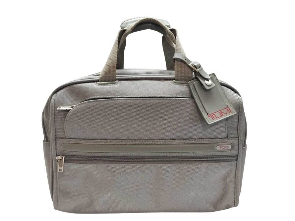 TUMI トゥミ ビジネスバッグ ALPHA BRAVO マクネア スリム・ブリーフ 22154S4 グレー系 ナイロン メンズ ハンドバッグ 美品