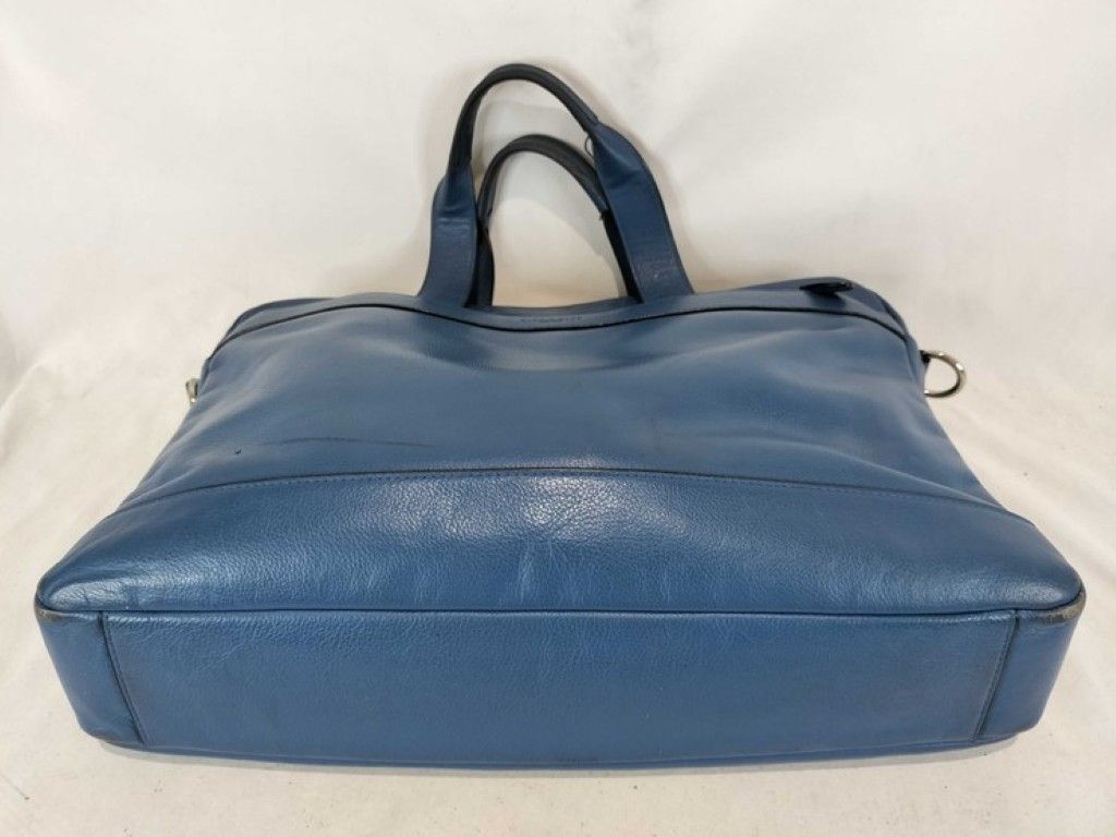 COACH コーチ ビジネスバッグ ハミルトン F54801 ブルー系 レザー
