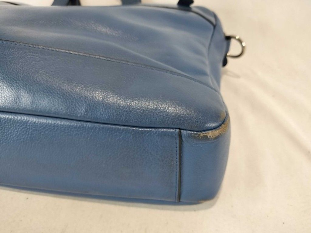 COACH コーチ ビジネスバッグ ハミルトン F54801 ブルー系 レザー