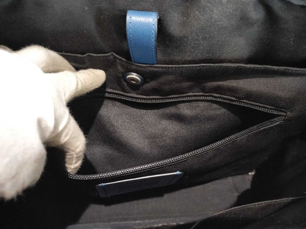 COACH コーチ ビジネスバッグ ハミルトン F54801 ブルー系 レザー
