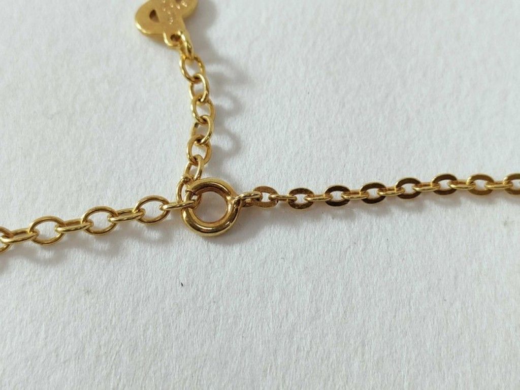 Christian Dior クリスチャンディオール ネックレス ロゴ ゴールド系 メタル レディース 美品 Christian Dior クリスチャンディオール ネックレス ロゴ ゴールド系 メタル レディース 美品