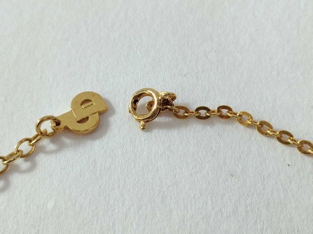 Christian Dior クリスチャンディオール ネックレス ロゴ ゴールド系 メタル レディース 美品 Christian Dior クリスチャンディオール ネックレス ロゴ ゴールド系 メタル レディース 美品