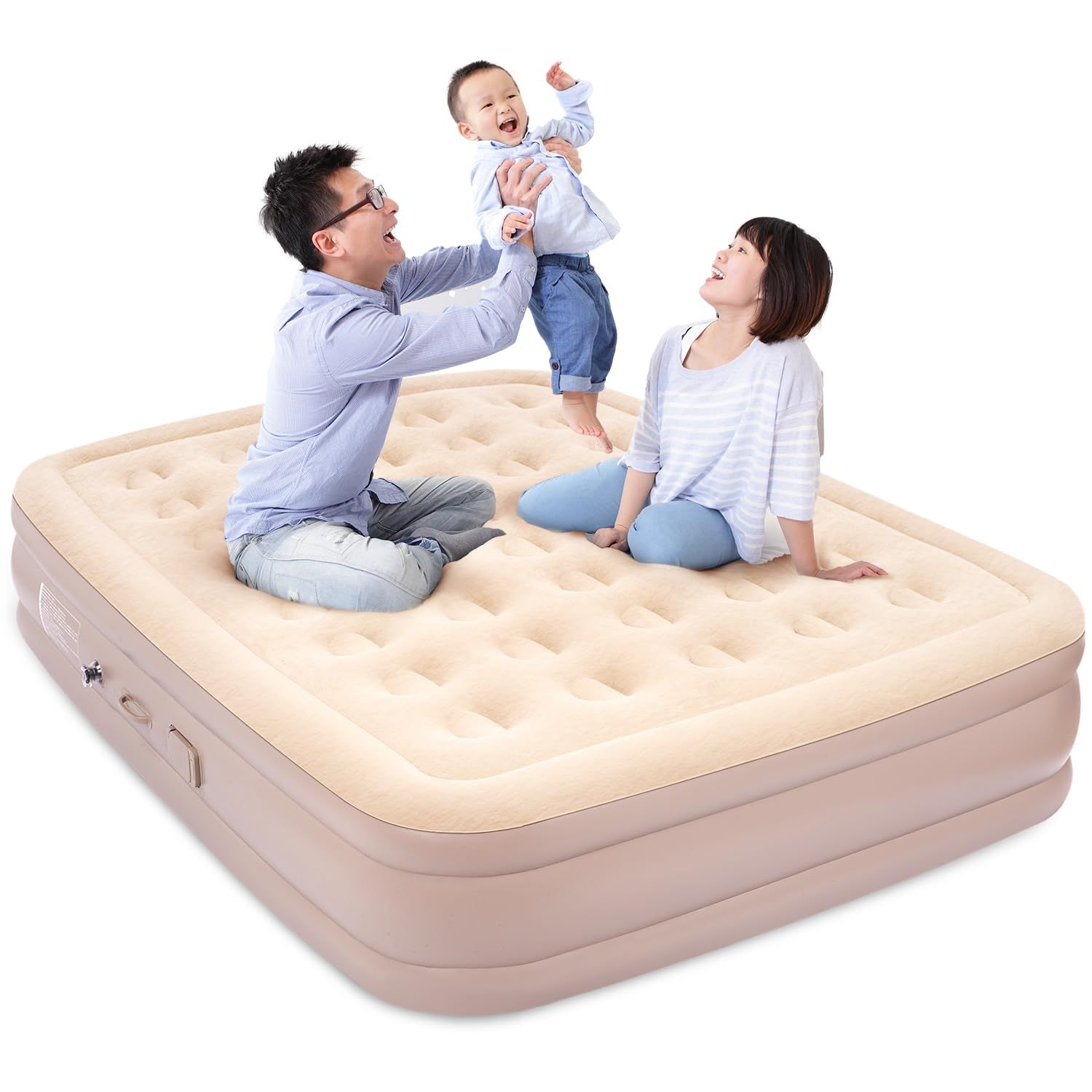 新品エアーベッド 電動 エアーマット 厚手 約40cm アウトドア キャンプ
