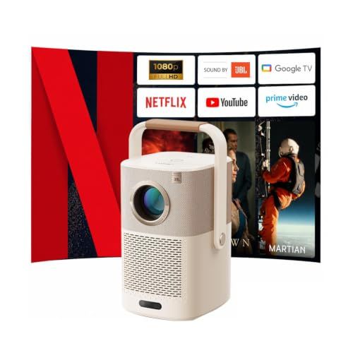 Yaber プロジェクター T2 Plus GTV ポータブルプロジェクター JBLスピーカー内蔵 Dolby Audio対応 Netflix YouTube Video 350 ISO 1080P 高性能 小型 ホームプロジェクター 自動オートフォーカスyu