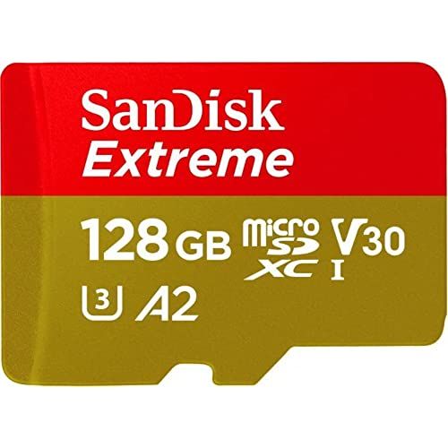 SanDisk MicroSD 128GB UHS-I U3 V30 Write Up to 90MB/s Full HD & 4K SanDisk Extreme SDSQXAA-128G-GN6MN International Packagingyu