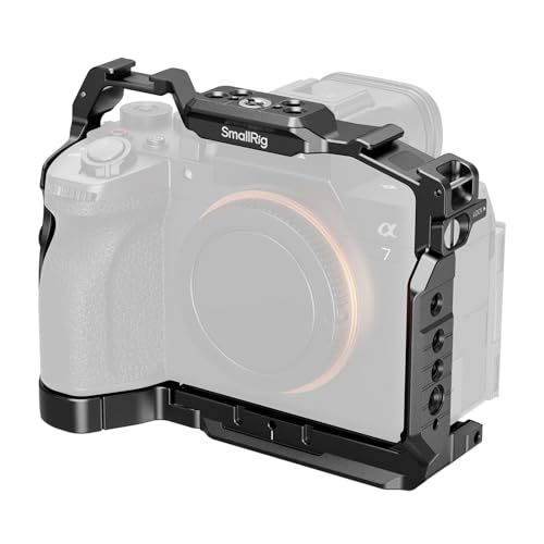 SmallRig Alpha 7 V対応 HawkLock クイックリリースケージ Sony Alpha 7 V / 7R V / 7 IV用、Arca & NATOレール& QDソケット&コールドシュー用クイックリリースプレート内蔵、DJI RSスタビラyu