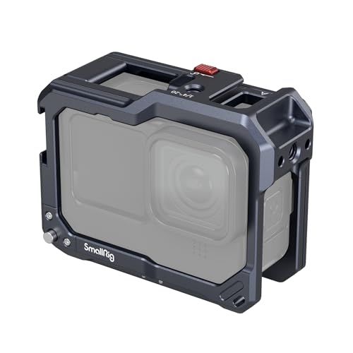 SmallRig Hero12/11/10/9 Black用ケージ Gopro対応 マックスレンズと互換性あり マイク LEDビデオライト用 2つのコールドシューマウント付き ビデオ撮影 カメラ用マウント部品 3084Cyu