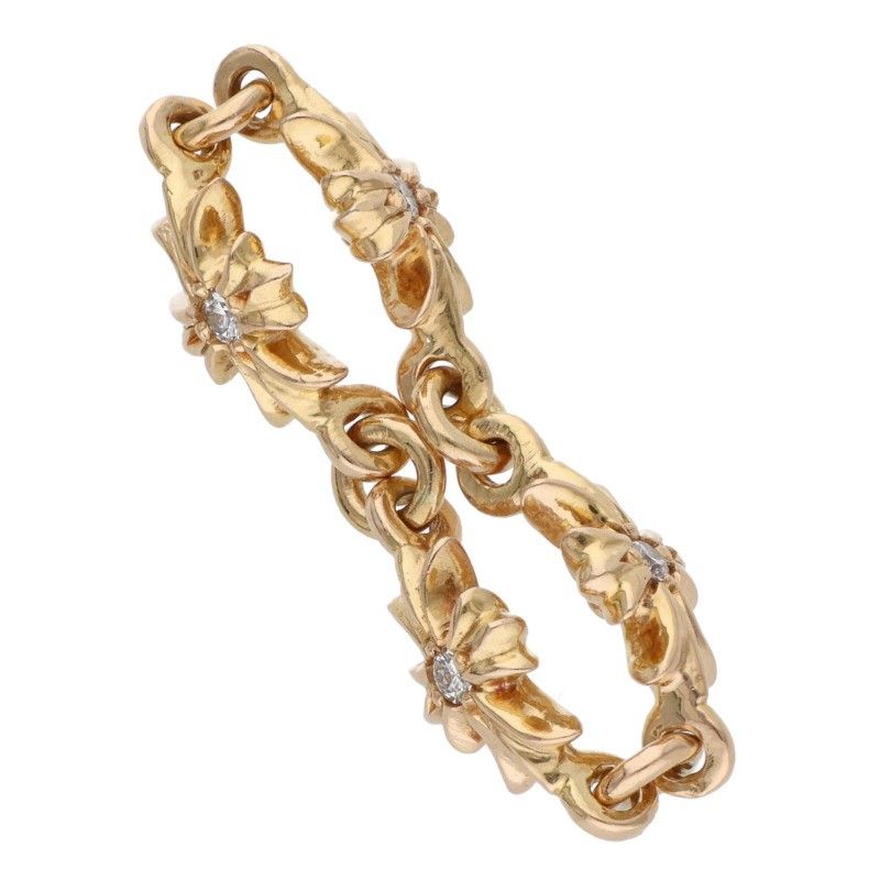 クロムハーツ  22K RING TNY E CH PLS DIA/タイニーECHプラス ダイヤ/ゴールドリング メンズ 14号 クロムハーツ 22K RING TNY E CH PLS DIA/タイニーECHプラス ダイヤ