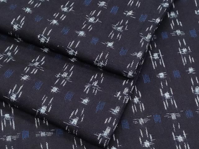平和屋着物●久留米絣　単衣　吉祥文　正絹　逸品　CABH3636th