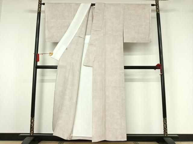 平和屋着物▽結城紬 単衣 ワンポイント 辻が花 証紙付き 正絹 逸品