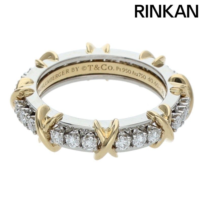 ティファニー Sixteen Stone by Tiffany ジャン・シュランバージェ K18YG PTコンビナローリング レディース 10号