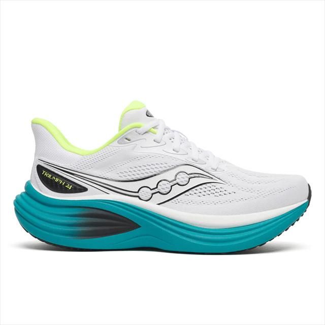 【新品】saucony サッカニー TRIUMPH 24 ホワイト/トランクイル メンズ S100997 トライアンフ ランニングシューズ 厚底 マラソン ジョギング ロード ランシュー スニーカー 靴 クッション ニュートラル デイリーラン 普段履き