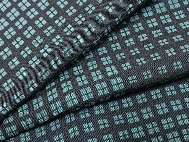 平和屋着物●上質な小紋 市松文様 正絹 逸品 AABI9264fy