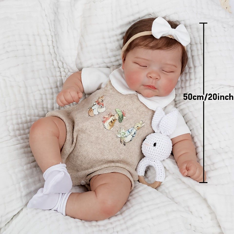 ❀専用ページとなります❀★新品★リボーンドールおしゃれな女の子55cm リアルな新生児】55.88cm 眠る女の子 リボーン ドール 柔らかい布製