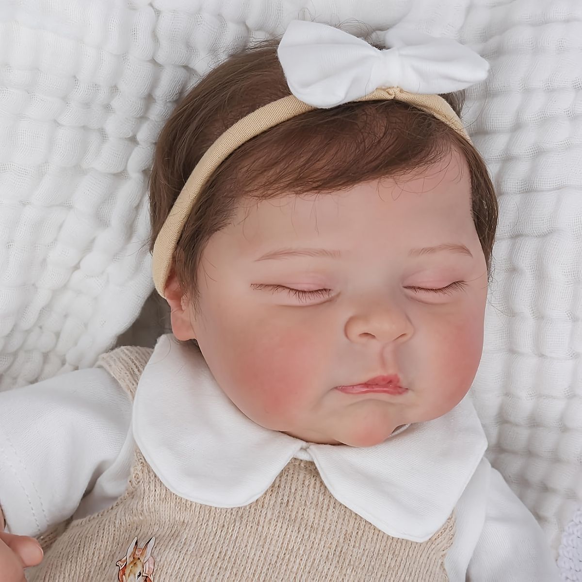 リアルな新生児】55.88cm 眠る女の子 リボーン ドール 柔らかい布製