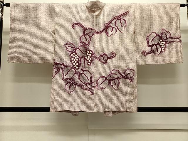 平和屋着物＃羽織　総絞り　葡萄蔦の葉文　正絹　逸品　CABH6855in