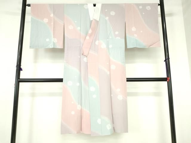 平和屋着物●長襦袢　無双仕立て　絞り　舞花　暈し染め　正絹　逸品　DABH0152op