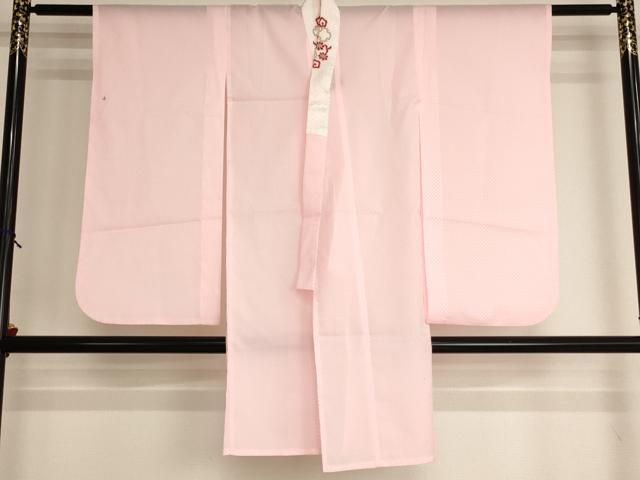平和屋着物∵女の子　子供　長襦袢　単衣　鹿の子文　半衿刺繍　AABJ5340ja