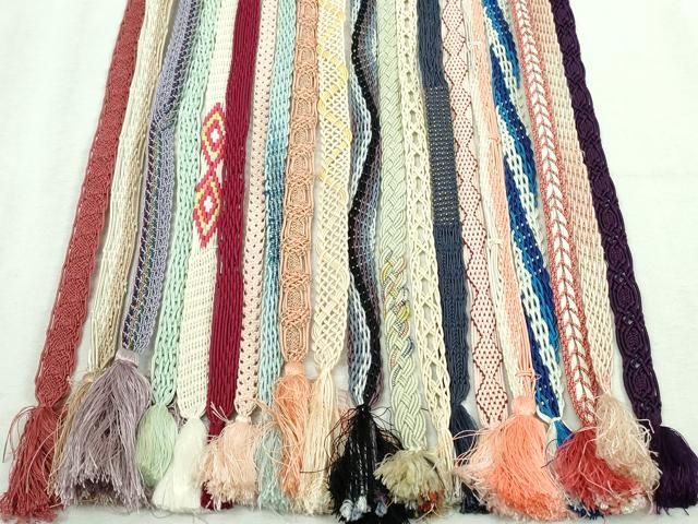 平和屋着物*夏物 和装小物 帯締め20本セット レース織 金糸 未使用あり 逸品 DABI0257xg