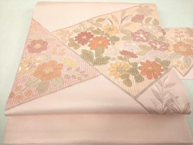 平和屋着物▽中国三大刺繍 スワトウ刺繍 汕頭刺繍 総刺繍 九寸名古屋帯 