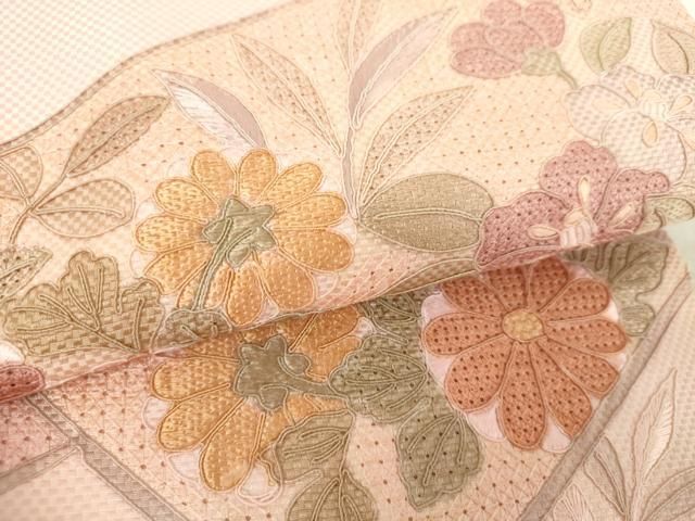 平和屋着物▽中国三大刺繍 スワトウ刺繍 汕頭刺繍 総刺繍 九寸名古屋帯 