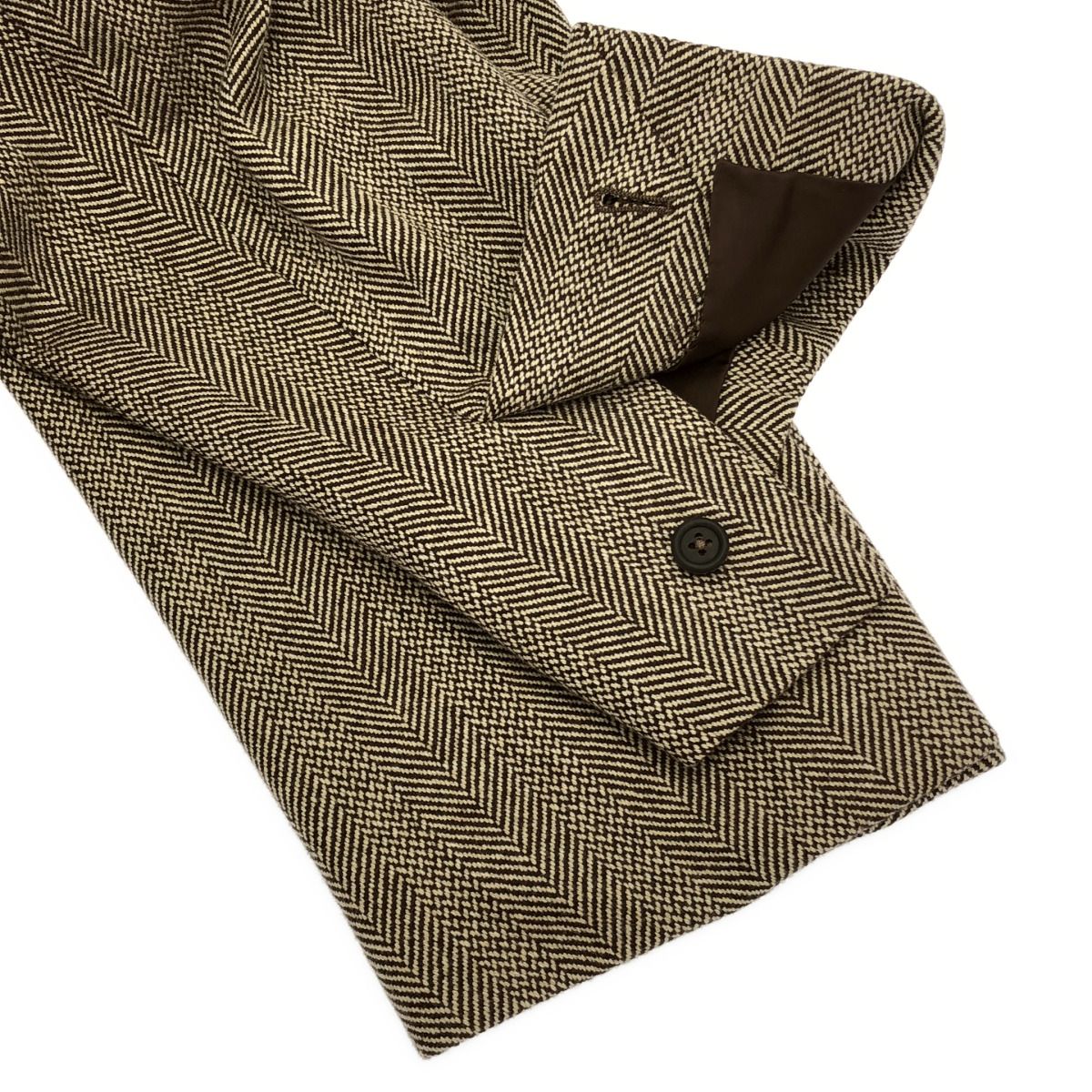 dunhill ダンヒル ヘリンボーンウールチェスターコート 41DLD0