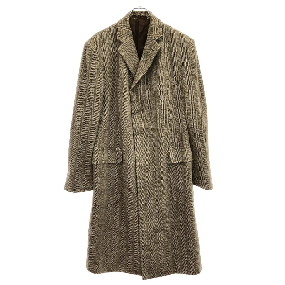 dunhill ダンヒル ヘリンボーンウールチェスターコート 41DLD0