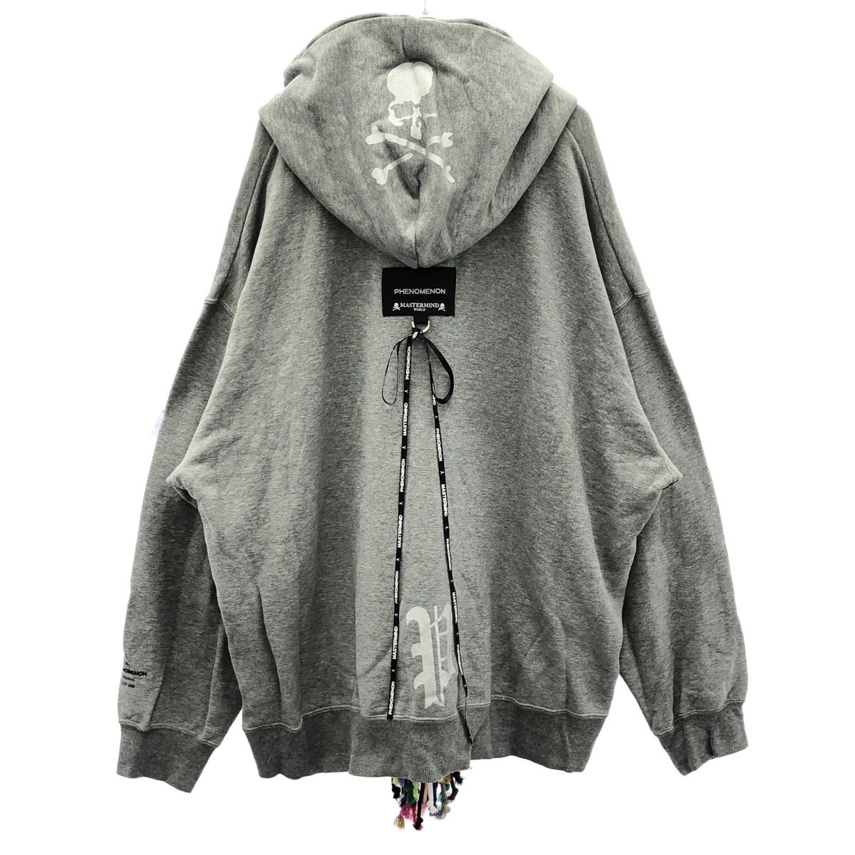 MASTERMIND WORLD×PHENOMENON マスターマインドワールド×フェノメノン 22AW MULTI CORD ZIP マルチコードジップアップスウェットパーカー ILLCS22A-034 グレー XL MASTERMIND WORLD×PHENOMENON マスターマインドワールド×フェノメノン