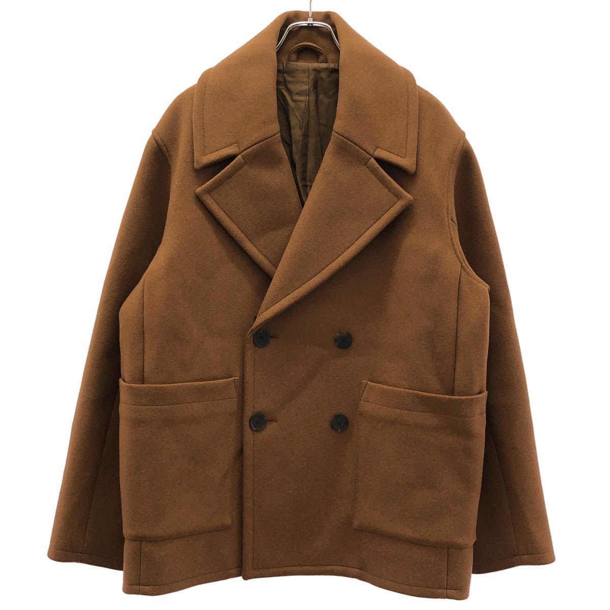 STUDIO NICHOLSON スタジオ ニコルソン KENTON RECYCLED WOOL PEA COAT リサイクルウールPコート SNM-358 ブラウン S STUDIO NICHOLSON スタジオ ニコルソン KENTON RECYCLED WOOL PEA COAT
