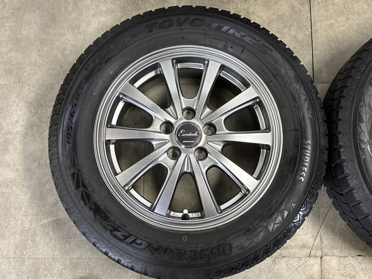 美品 バリ溝】ユーロテック 15in 6J +45 PCD100 トーヨー オブザーブ