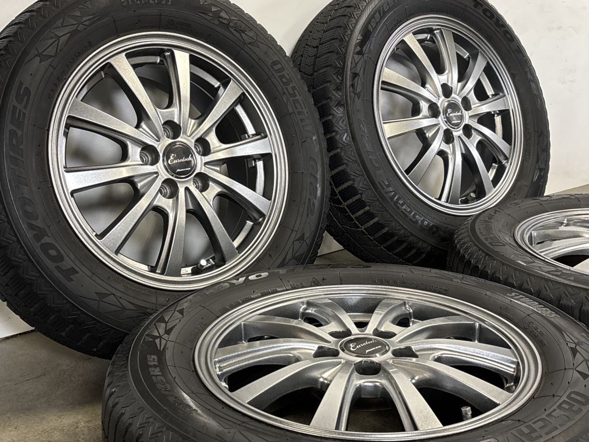 美品 バリ溝】ユーロテック 15in 6J +45 PCD100 トーヨー オブザーブ