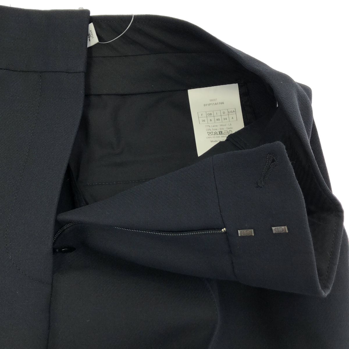 【Christian Dior】クロップドパンツ ウール×シルク ブラック Christian Dior クリスチャンディオール ウールシルククロップド