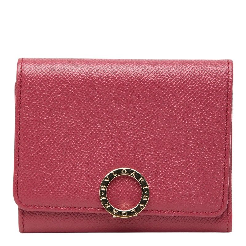ブルガリ ブルガリブルガリ 三つ折り財布 コンパクト財布 286314 ピンク レザー レディース BVLGARI【244-77391】