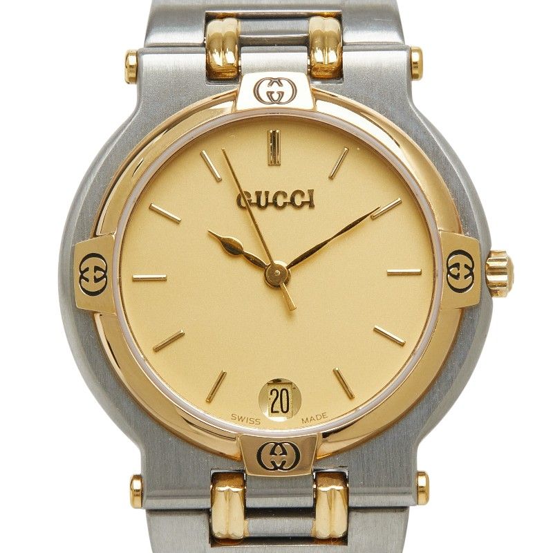 グッチ 腕時計 9000M ゴールド ステンレススチール レディース GUCCI【1-0278475】