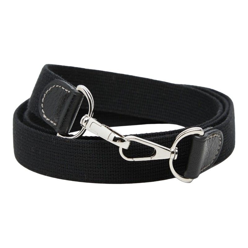 エルメス ショルダーストラップ ブラック キャンバス レザー レディース HERMES【230-81211】