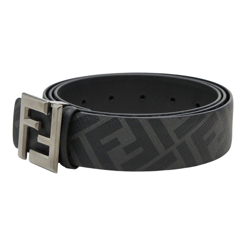 FENDI フェンディ FFバックル ズッカ リバーシブル ベルト w3 フェンディ ズッカ FFロゴ スクエアバックル リバーシブルベルト