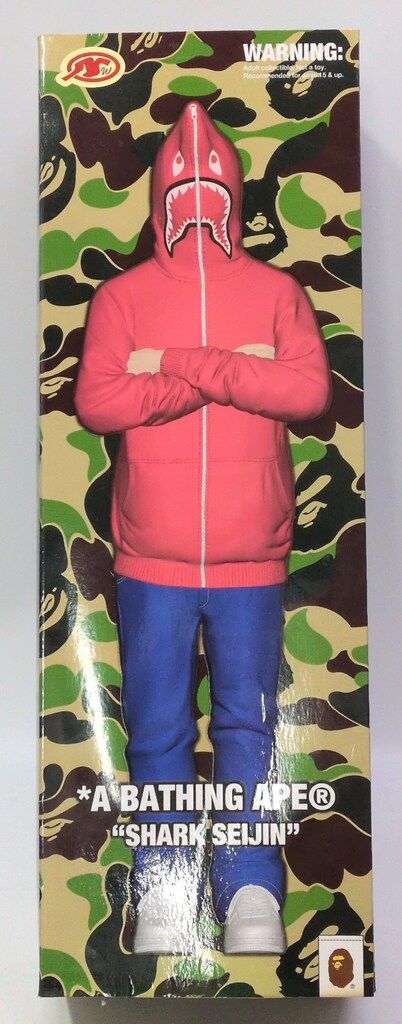 A BATHING APE BAPE PLAY SHARK SEIJIN 赤