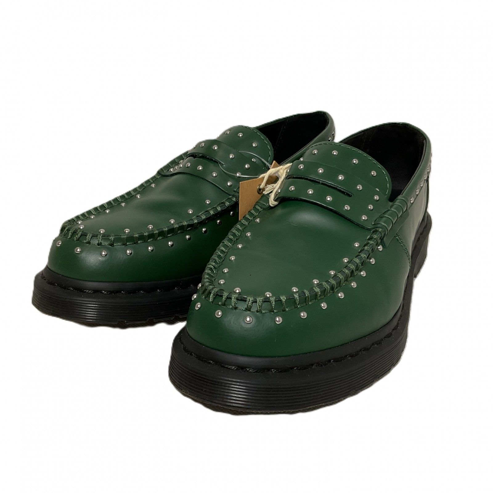 Dr.Martens×Supreme【ドクターマーチン×シュプリーム】 Penton Loafer グリーン リベット ローファー UK8
