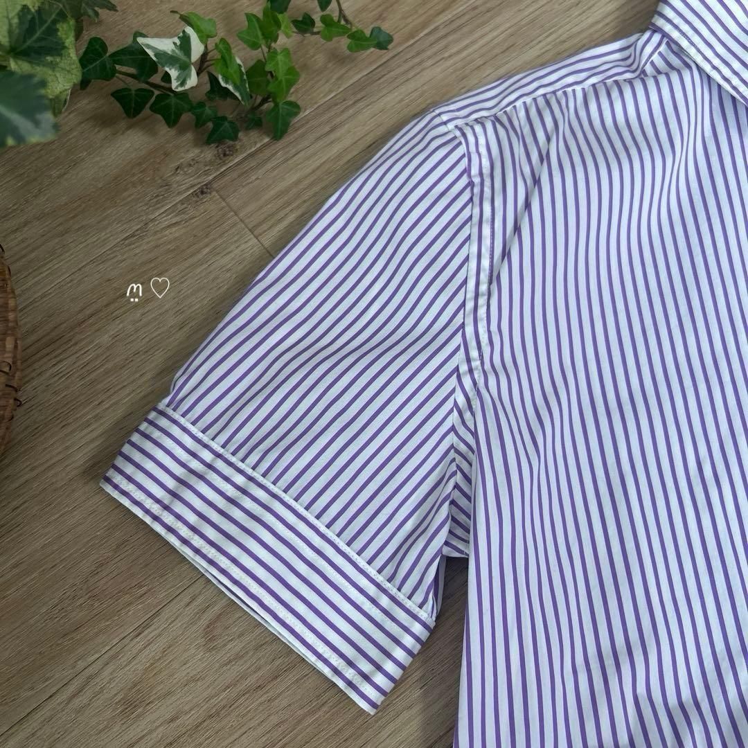 RALPH LAUREN ラルフローレン ポニー刺繍ストライプ半袖シャツ4（M