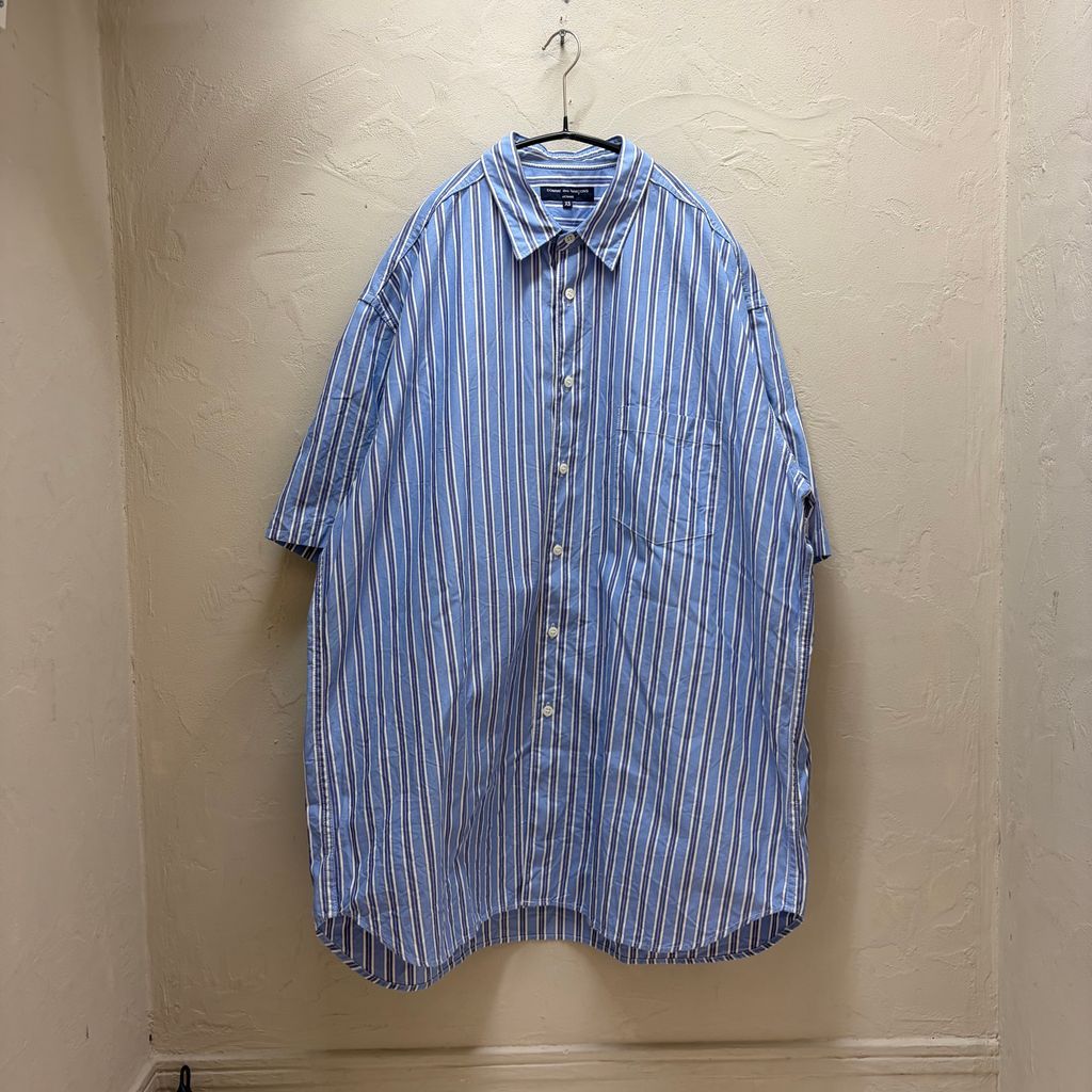 COMME des GARCONS HOMME コムデギャルソンオム 22SS STRIPE SHIRT 半袖シャツ HI-B026 ブルー系 size: XS【代官山B07】 15,015円