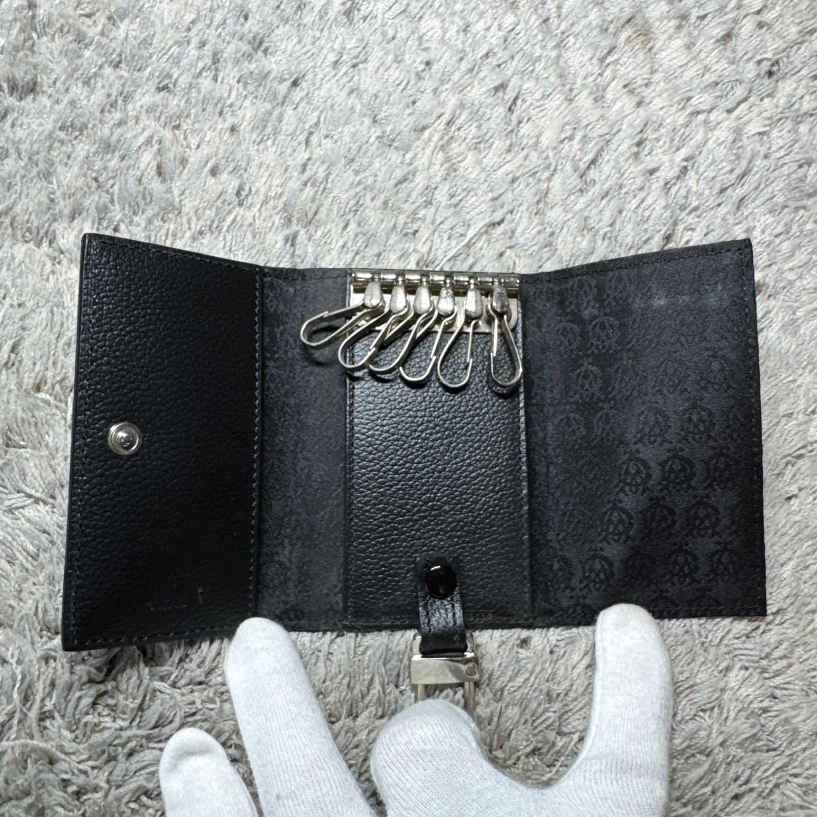 dunhill ダンヒル キーケース ディーエイト 6連 PVC レザー ブラック