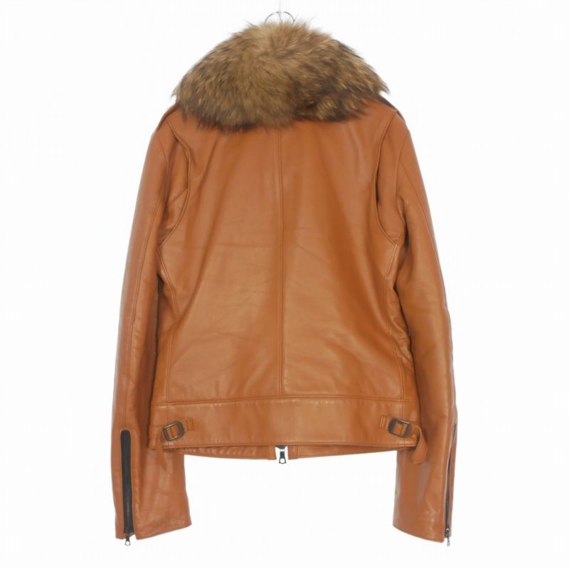 リチウム オム LITHIUM HOMME ファー付き シープレザー シングル