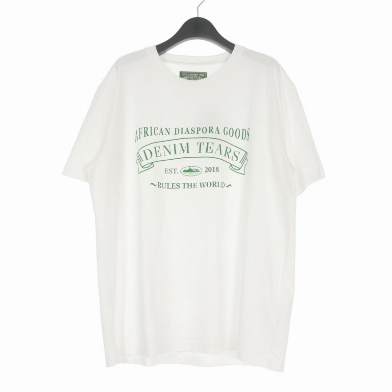 デニムティアーズ DENIM TEARS × コーテイズ Corteiz 25AW Corteiz Tears SS Tee ロゴプリント Tシャツ カットソー 半袖 XL ホワイト 白 FW25TSS12302162