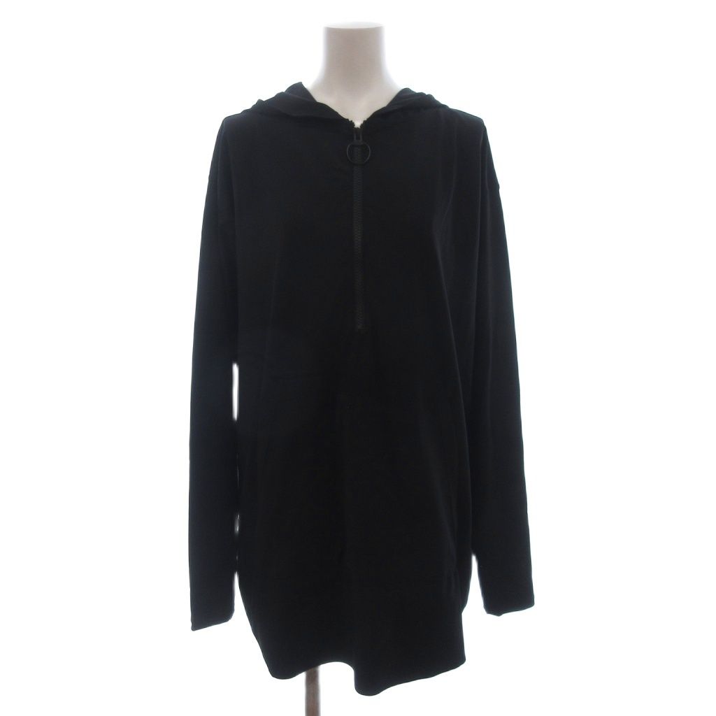 カレンソロジー Curensology 美品 Speedo コラボ 26SS ラッシュガード パーカー 長袖 フード ハーフジップ SAW02637C 黒 ブラック M