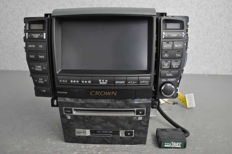 ★黒木目調 HDDナビ マルチモニター オーディオ 6連奏 チェンジャー TV-KIT付 地図2011年 CD TAPE (GRS180) クラウン ロイヤルサルーン 前期 86111-30320 s025675C