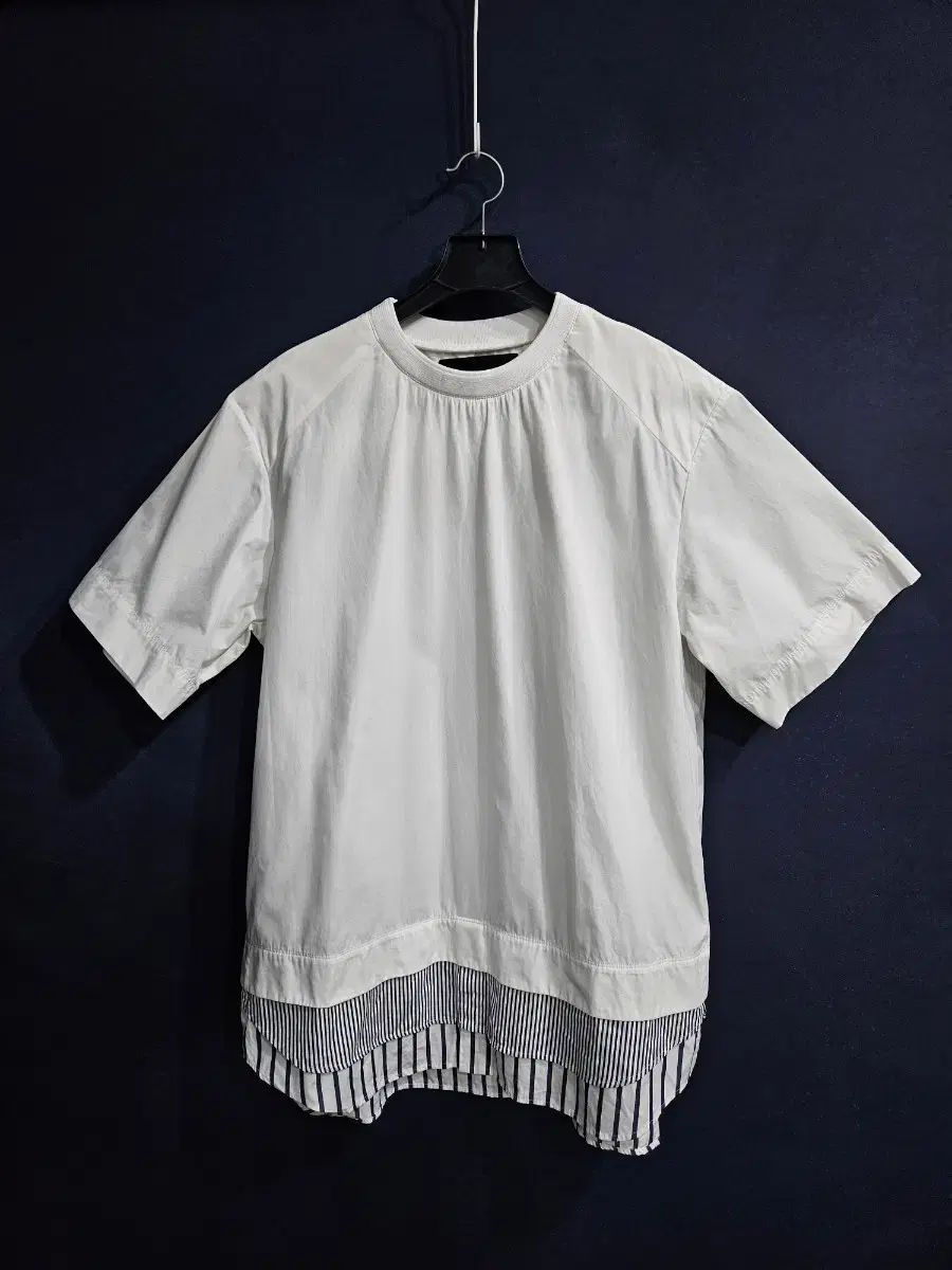 ジュンジェイ 白 メンズ セミオーバーサイズ 100 レイヤード 半袖Tシャツ 17,194円