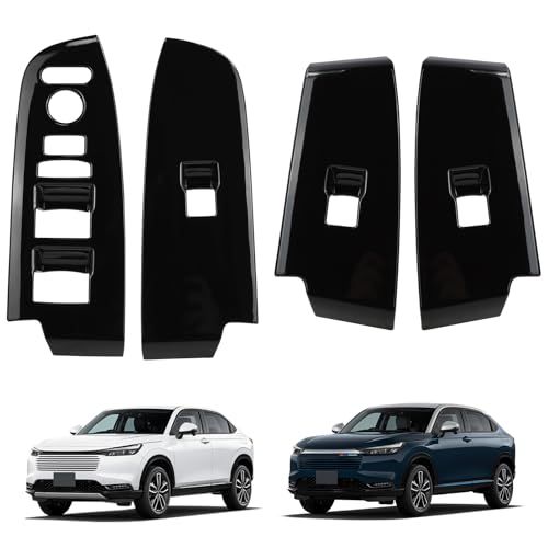 ドアスイッチパネル SANQUUQOO ホンダ VEZEL RV系 RV3 / RV4 / RV5 / RV6 専用内装 ウィンドウスイッチパネル パーツ プロテクター ガーニッシュ ウインドウスイッチカバー 4PCS (ピアノブラック)as 636d484b 6,552円