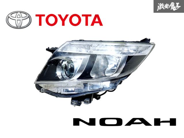 【点灯OK】トヨタ 純正 ZRR80G ZRR85G ノア 前期 LED ヘッドライト レンズ 左 左側 助手席側 ICHIKOH 28-227 G 即納