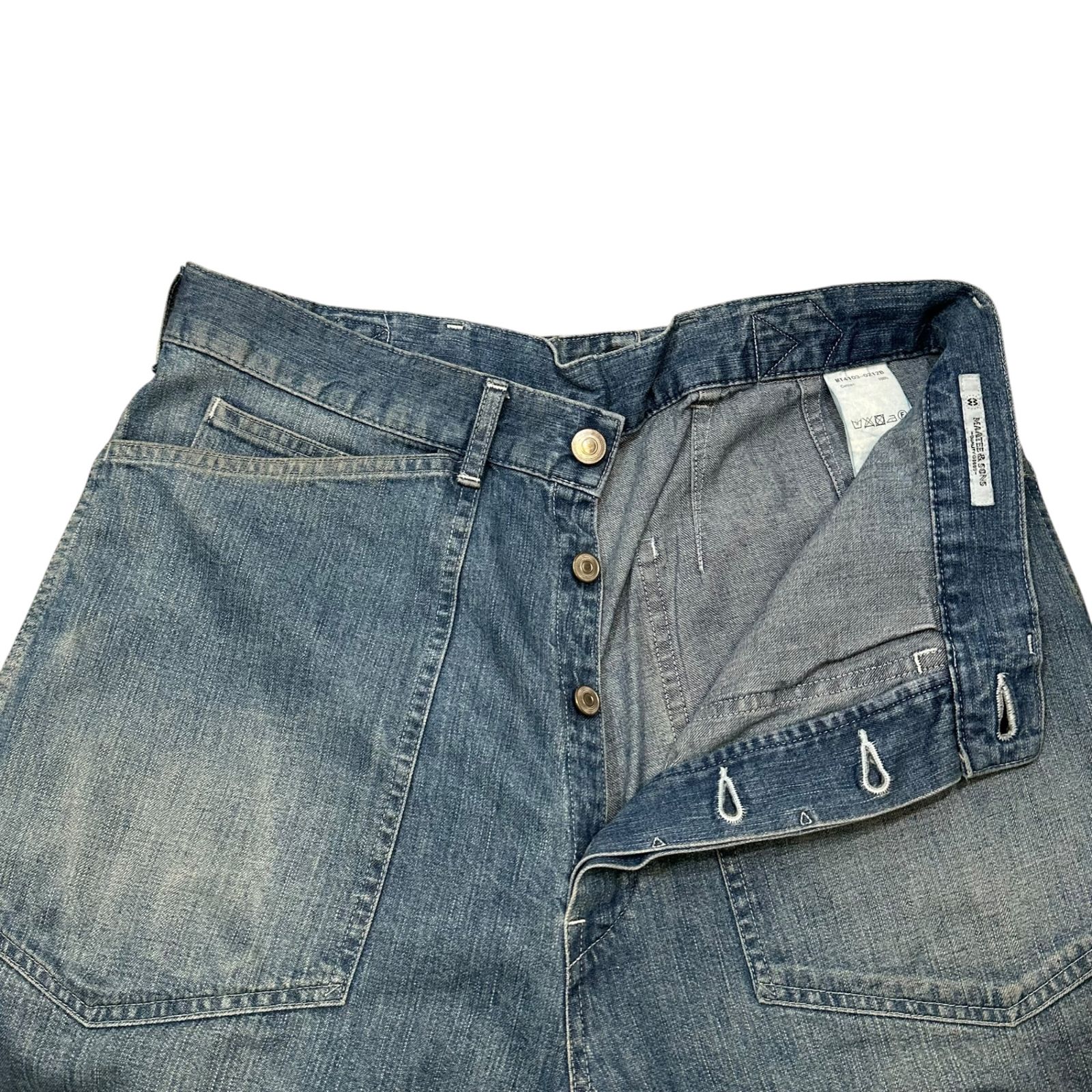 MAATEE & SONS(マーティーアンドサンズ) MILITARY DENIM VWASH PANTS